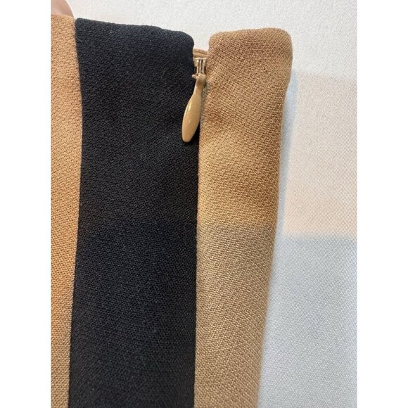 White House Black Market Skirt Women’s 8 Tan & Black Color Block $88 Career - Picture 3 of 16